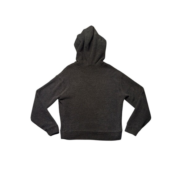 Victoria’s Secret PINK WV Mountaineers Hoodie Women’s XS Black Sherpa Fleece - Picture 2 of 9